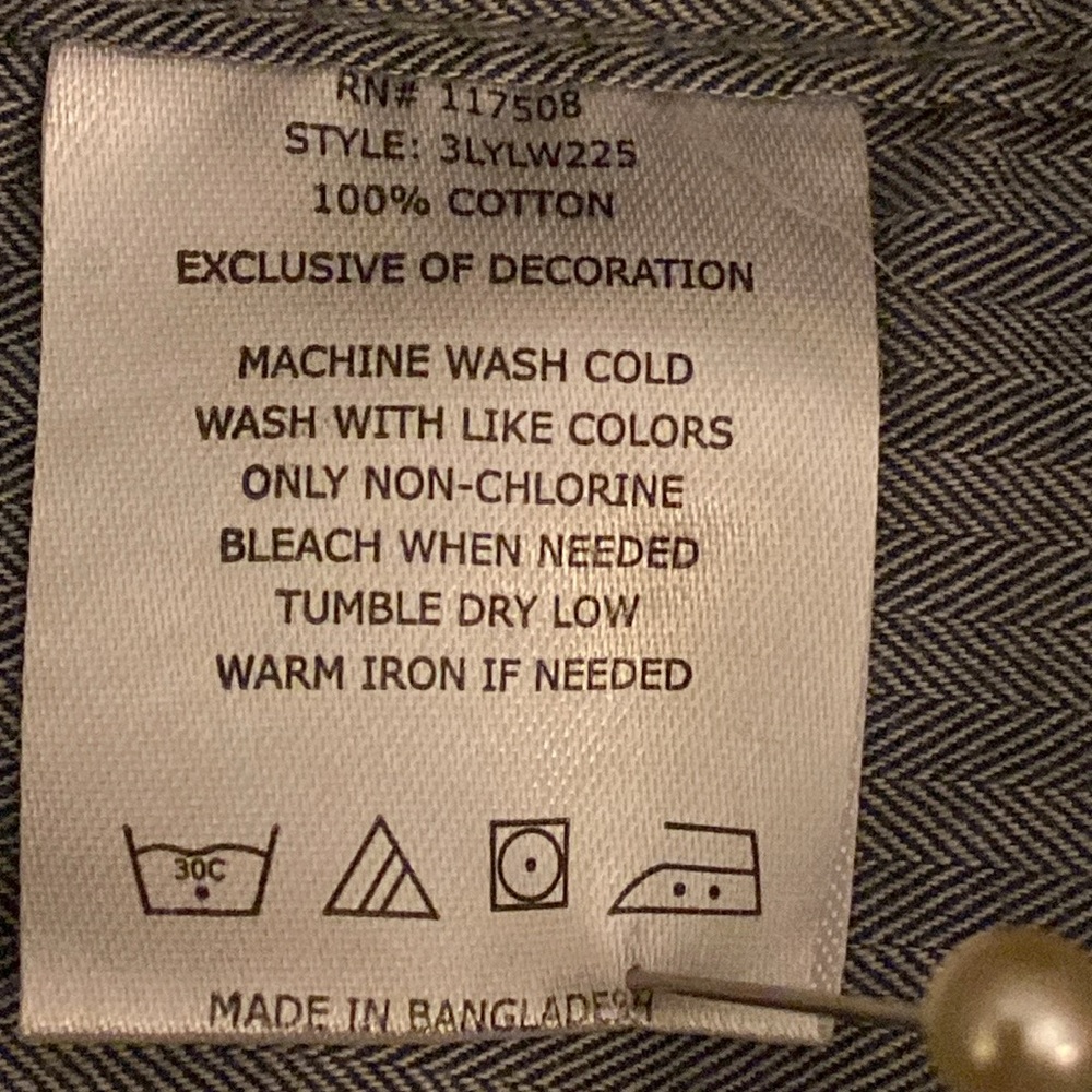 NWOT Men’s Levi’s XL collared modern button up long sleeve shirt denim blue - Picture 10 of 14